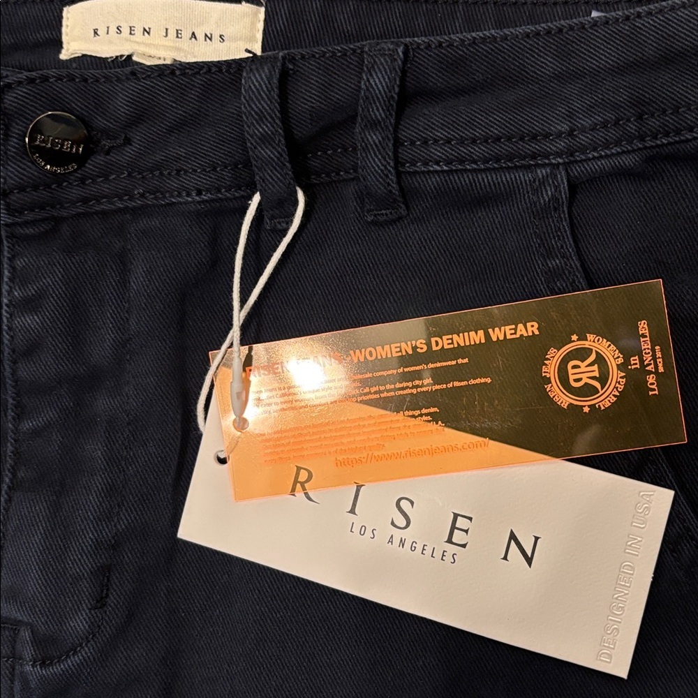 Risen Navy Blue High Rise Cargo Pant 31 - Picture 2 of 6